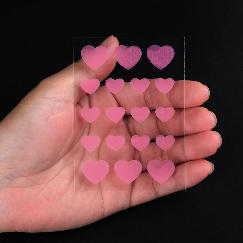 18 قطعة من رقعة حب الشباب على شكل قلب وردي/ضمادة غروانية مائية (حجم 18 قطعة: تحتوي هذه المجموعة على 18*رقعة. 11 ملم (12 قطعة) و 15 ملم (6 قطع))
